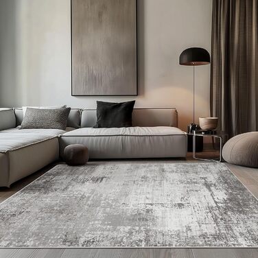 BEIMO Килимок для вітальні, абстрактний дизайн, короткий ворс, 120x170 см, антиковзаючі, для ванної, кухні, коридору, сіро-коричневий