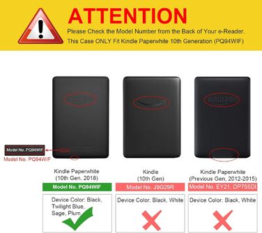 Водонепроникний чохол Fintie для Kindle Paperwhite 10 (2018) з авто-ввімкненням/вимкненням, модель PQ94WIF, з малюнком 'Цвітучий гібіскус'