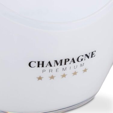 Relaxdays Champagne Cooler - 6L Premium Ice Bucket - White Drink Chiller for Parties