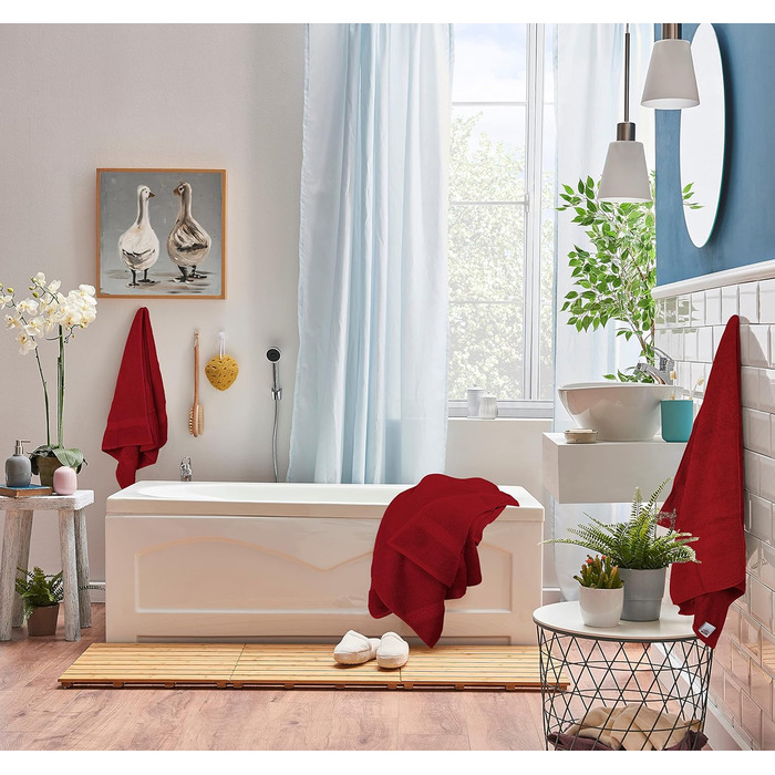Utopia Towels - 8-Piece Cotton Towel Set with Hangers - 2 Bath Towels, 2 Hand Towels, and 4 Washcloths - (Electric Blue)