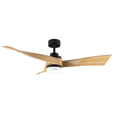 Стельовий вентилятор Cecotec EnergySilence Aero 5280 LightWood з LED підсвіткою 18W, 132 см, DC-мотор, пульт, таймер, чорний/дерево