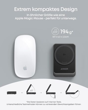 Anker MagGo 3-в-1 Бездротова Зарядна Станція Qi2 15W MagSafe для iPhone 17/16/15/14, Apple Watch 9, AirPods (з USB-C 40W адаптером) - Чорна
