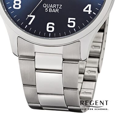 Годинник Regent чоловічий аналоговий кварцовий з браслетом з нержавіючої сталі 11150665