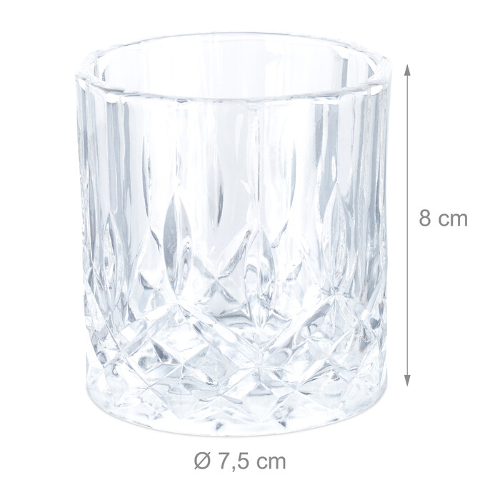 Relaxdays Whiskey Glasses, Set of 4