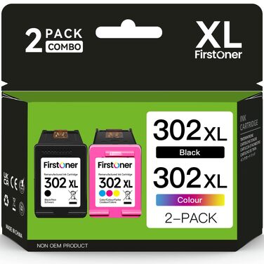 Комплект картриджів 302XL для принтерів HP OfficeJet 3830, 3831, 5220, 5230, DeskJet 3630, Envy 4520 (чорний та кольоровий)