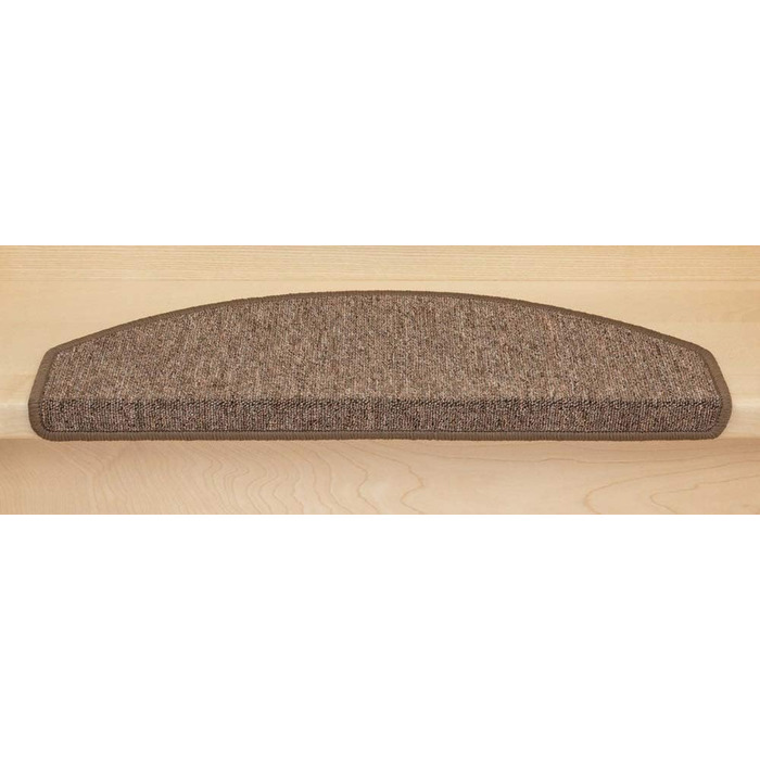 Kettelservice-Metzker Stair Treads/Stair Mats Ariston 15-Piece Value Set, Light Brown, 15 Pieces, Light Brown, Half-Round