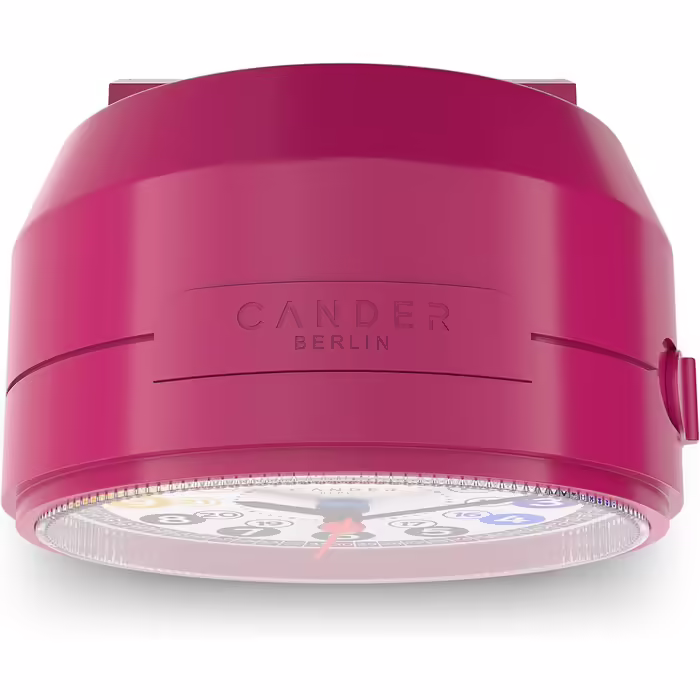 Cander Berlin MNU 1009 M Children's Alarm Clock, Silent/Soundless Alarm, Pink/Rose, Learning Clock, Children's Watch, Light, Snooze, Table Clock, Lighting, Quiet, Snooze Function