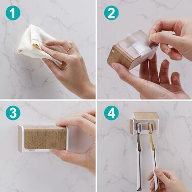 Електрична зубна щітка для дітей, тримач для зубних щіток на стіну без свердління для ванної кімнати, сімейний (під деревом)