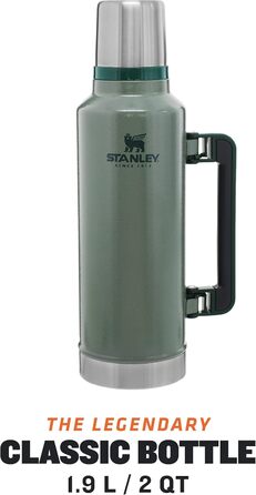 Термос Stanley Classic Legendary, 1900 мл, зелений: нержавіюча сталь, BPA-Free, для гарячих та холодних напоїв