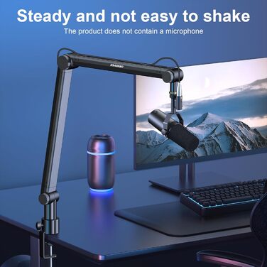 Кріплення для мікрофона Aokeo AK-48 – підходить для Shure SM7B, Blue Yeti, HyperX QuadCast та інших