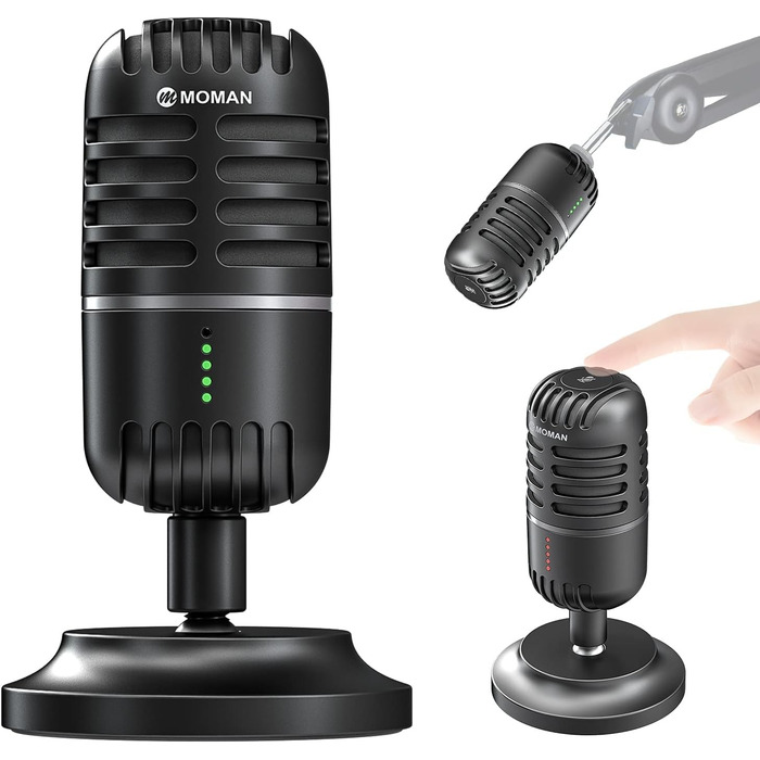 Мікрофон USB для ПК, PS4, PS5: Конденсаторний мікрофон для стрімінгу, геймінгу, подкастів та запису звуку. Сумісний з Mac, Windows