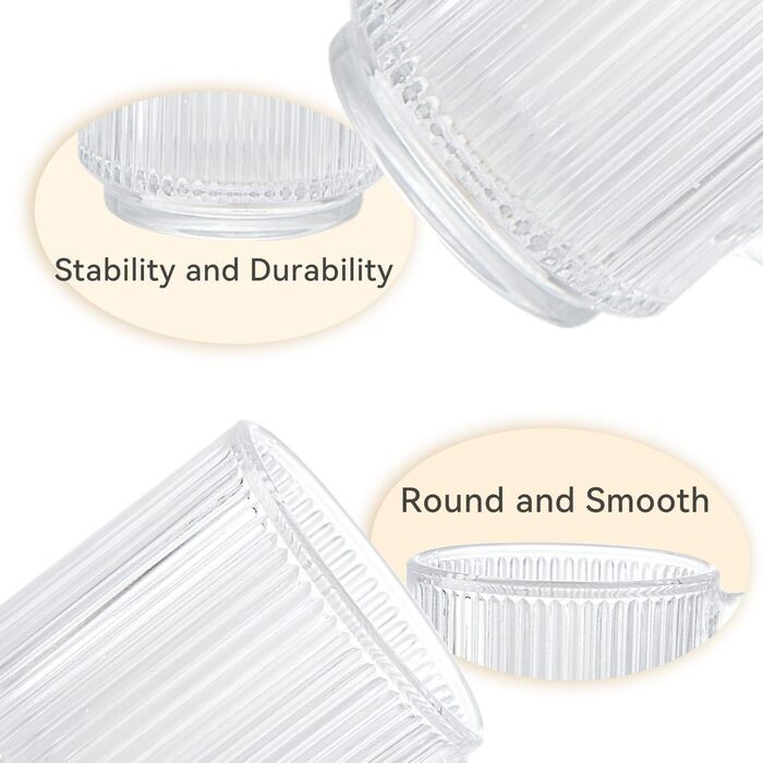 Набір склянок D.M DESIGN Master 6 шт., 350 мл, вертикальна смугаста текстура. Склянки для кави/чаю, підтримують тепло, ідеально для лате, чаю та напоїв.