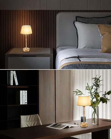 Акумуляторна настільна лампа: портативна, бездротова з регулюванням яскравості, для дому та саду