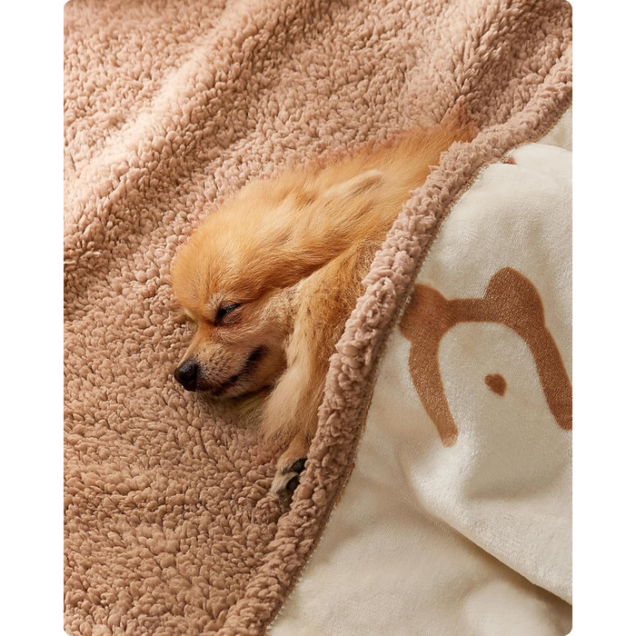 Водонепроникний коврик для собак Feandrea, Sherpa Fleece, 152 x 127 см, XL, для собак та котів, захист дивану, машинне прання, бежевий