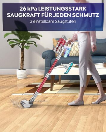 Акумулятор FLYLINKTECH 8.0Ah V8 для пилососів Dyson V8 Absolute/Animal/Fluffy/Motorhead SV10 з 2+1 фільтрами та 4 шурупами