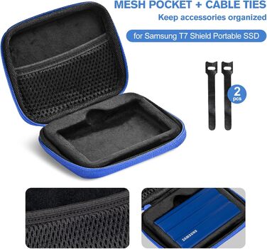 Чохол ProCase для SSD Samsung T7/ T7 Touch (500GB/1TB/2TB) - Жорсткий, Стійкий до ударів, Блакитний