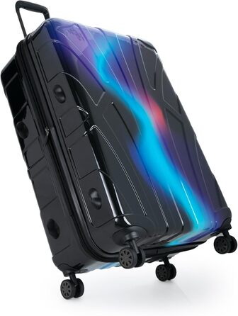 Чохол-валіза Suitline з жорстким корпусом, XL, 76 см, 96-110 літрів, ABS, TSA, Неоновий блакитний