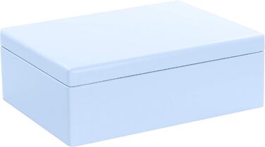 Large Wooden Box with Lid - All-Purpose Wooden Box - Storage Box | Toy Chest - Gift Packaging | Decorative Box for Crafting FSC® (approx. 40 x 30 x 14 cm | L, Blue)