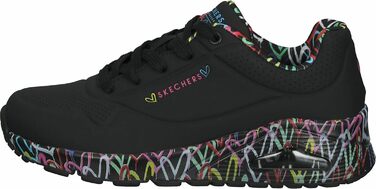 Дитячі кросівки Skechers 155506, чорний колір, підошва Durabuck, вставки з кольорової сітки