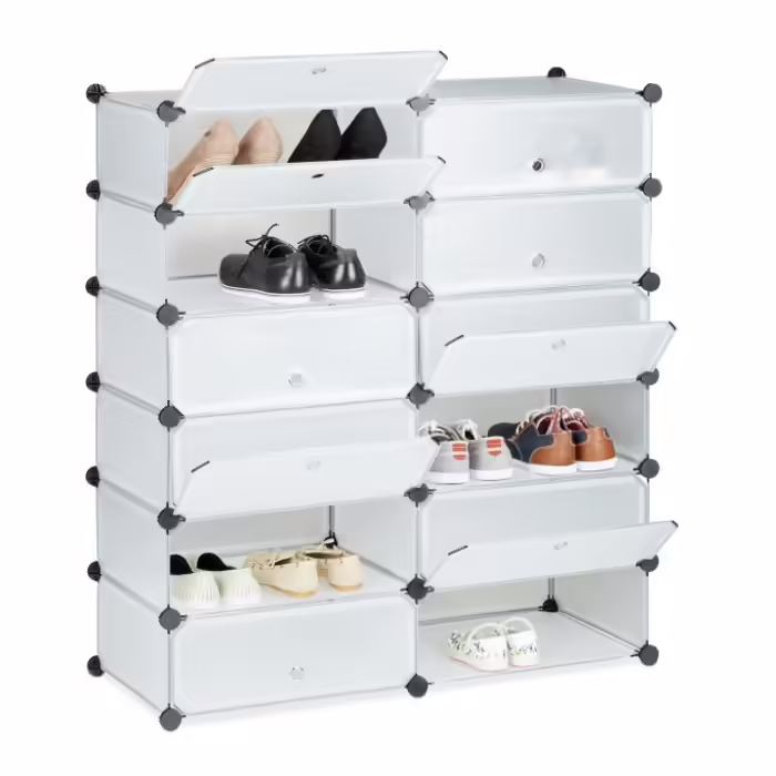Relaxdays Shoe Cabinet with 12 Compartments