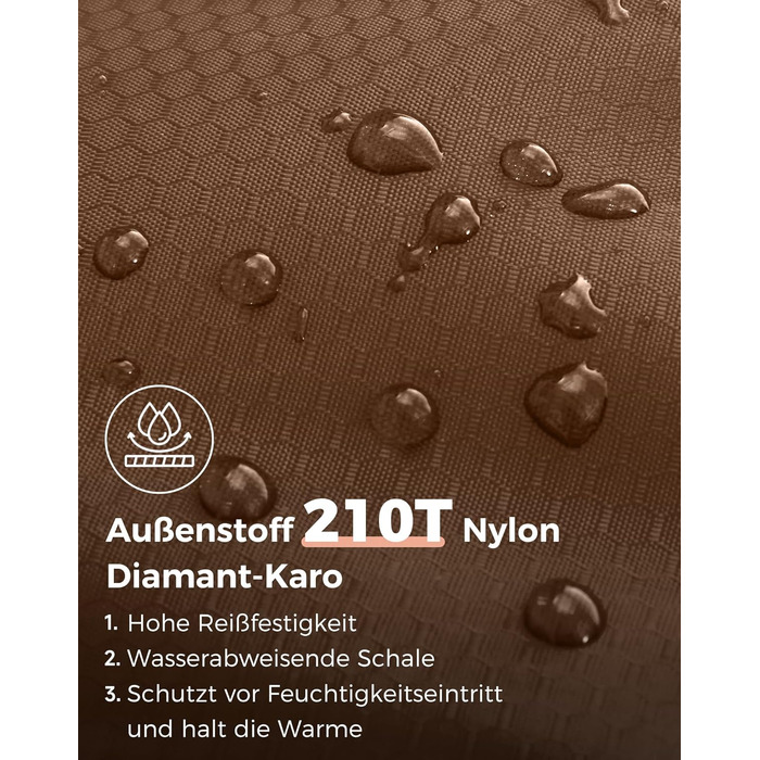 Спальний мішок KingCamp для 2 осіб з фланелі, зимовий, теплий, 3-4 сезони, з 2 подушками, для кемпінгу, подорожей та активного відпочинку на природі