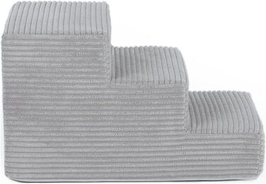 Сходинка для собак Velinda з 3 ступенями, також підходить для котів. Допомога у підйомі для домашніх тварин. Матеріал: піна, колір: сірий (Cord)