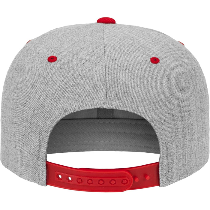 Кепка бейсболка Flexfit Unisex Classic Snapback двоколірна універсального розміру heather/Red