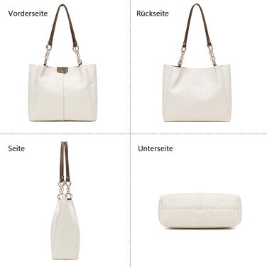 Сумка жіноча Unisoul Shopper - елегантна сумка через плече з екошкіри для офісу та подорожей, чорна