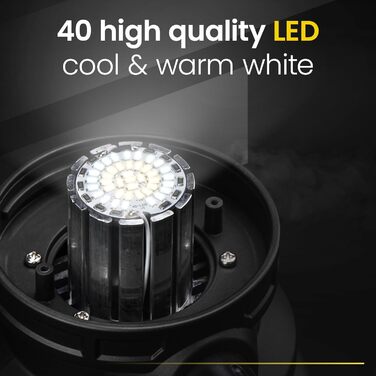 Favour LED Lantern Outdoor Lamp Bright 1300 Lumens | Camping Lamp, IP64 Waterproof, Shockproof | Camping Light with Stepless Dimming, Variable Color Temperature from Warm White to Cool White, Battery Powered