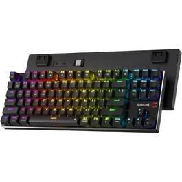 Redragon K660 RGB-ігрова клавіатура: 87 клавіш, TKL, механічна, з підсвічуванням, з алюмінієвою основою та тихими червоними перемикачами