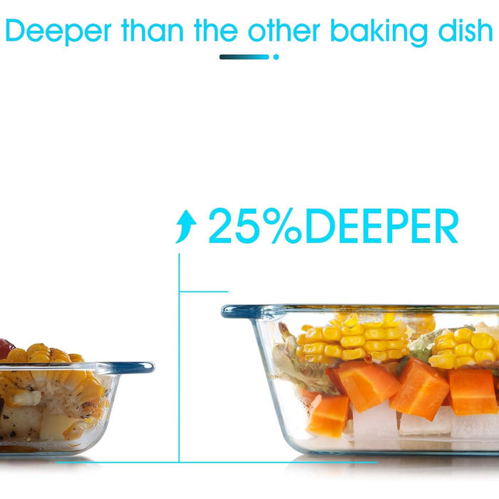 Форма для запікання NUTRIUPS, скло, 20x15x6 см, об'єм 1.4 л - прямокутна, для лазаньї