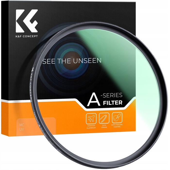 УФ-фільтр K&F Concept UV HD MC Green Slim PRO серії A, 55мм