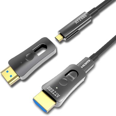 HDMI кабель оптоволоконний 4K - 50 метрів, підтримка 4K@60Hz HDR, YUV4:4:4 8bit, 3D, ARC, HEC, CEC, HDCP 2.2