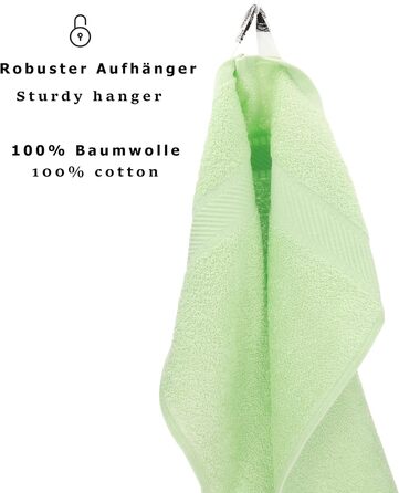 Betz 6-Piece Bath Towel Set - Shower Towel, Palermo Size 70x140 cm, 100% Cotton, Green