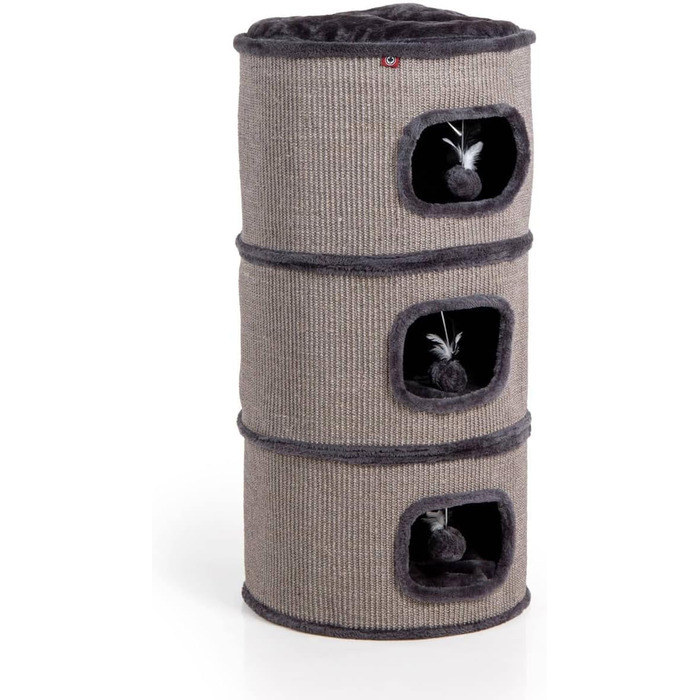 Котячий будиночок-крісло Tony: когтеточка, будинок, 3 печери, 90 см, сіра | CanadianCat