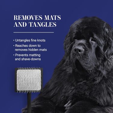 Щітка Chris Christensen Big K Slicker для догляду за шерстю тварин, чорна, велика, для собак та котів