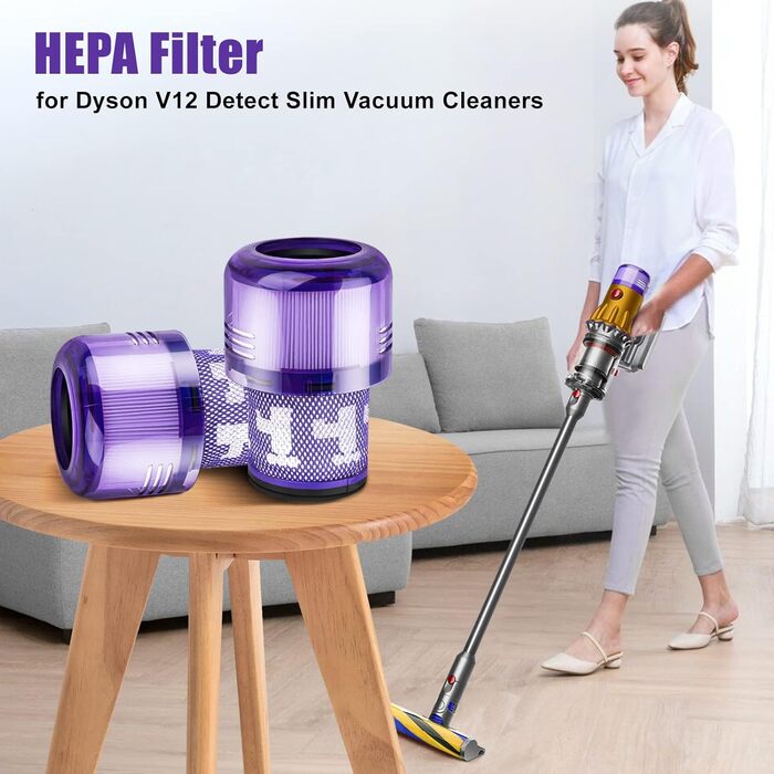 Фільтр HEPA для пилососа Dyson V12 Detect Slim (971517-01) - 3 фільтри + щітка