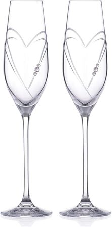 Кілька келихів для шампанського та просекко 'Серця' зі Сваровскі Swarovski - пара