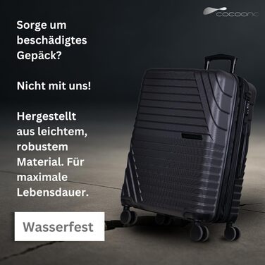 Валіза Cocoono Hartschalenkoffer велика ємністю 95-104 л з 8 колесами, поворот на 360°, ABS-пластик, TSA-замок, телескопічна ручка, сірий колір