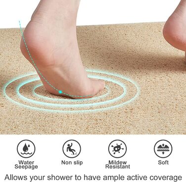 Walant shower mat square 53x53 cm beige