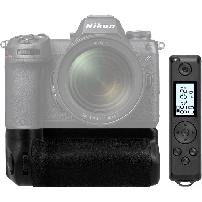 Грип для Canon EOS RP & R8 з двома акумуляторами, сумісний з Nikon Z6 III Z5 II (MB-N14), чорний