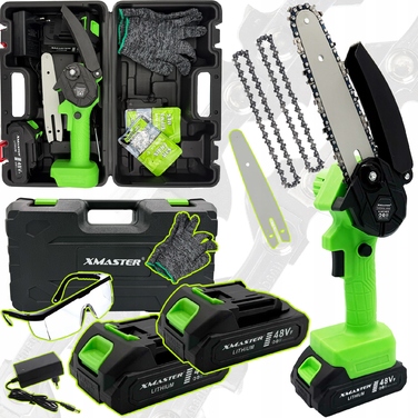 Акумуляторна ланцюгова пила XMaster 600 Вт, 16 см, з 2 акумуляторами