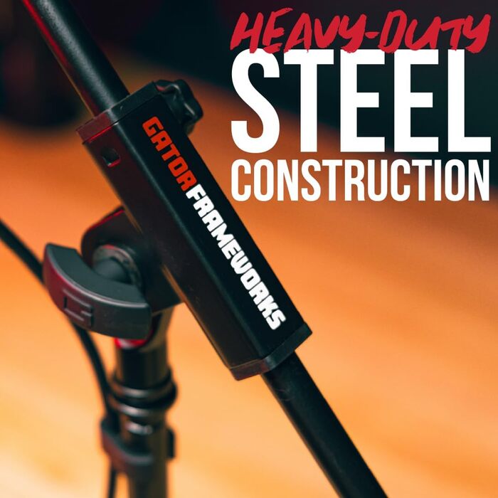 Мікрофонний стійка Gator Frameworks для бас-бочки та підсилювача з однією штангою (GFW-MIC-0851) з ваговою основою