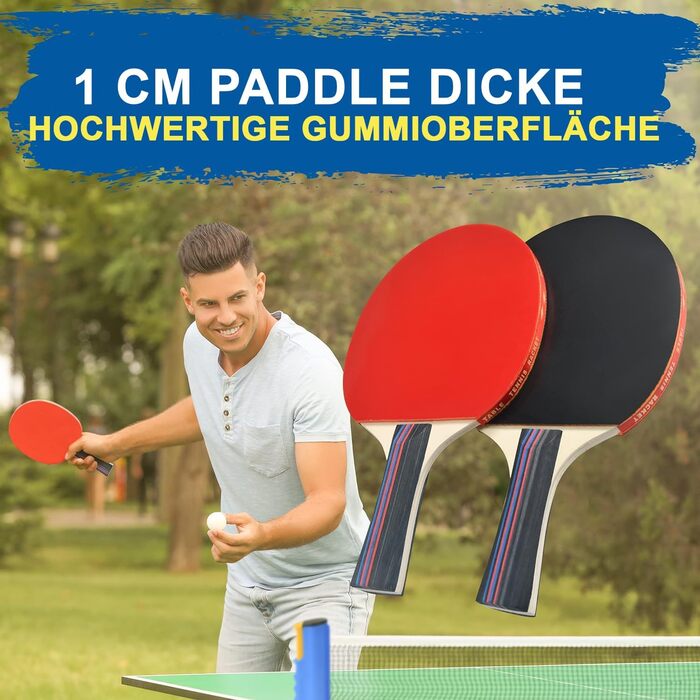 Набір для настільного тенісу SereneLife: 2 ракетки, 3 м'ячі, сітка, сумка. Для гри в приміщенні та на вулиці