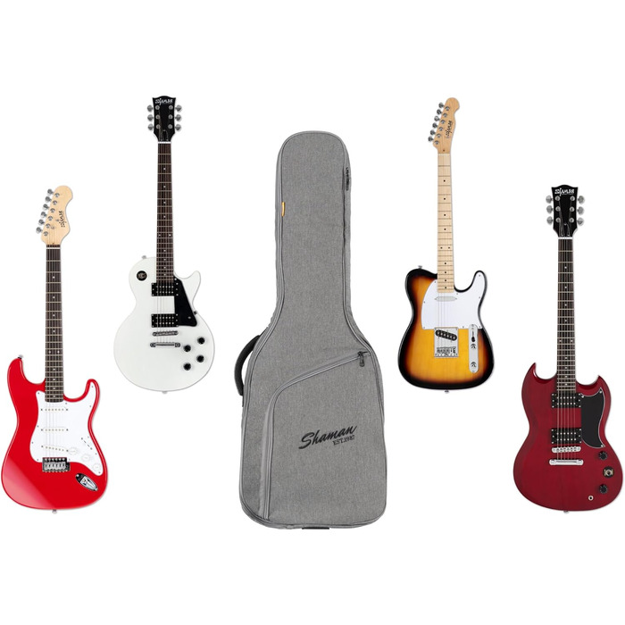 Шейман WGB-115 GY Преміум-лайн Гітарний кейс для акустичної гітари (та електрогітари) - Водовідштовхувальне та міцне покриття, регульовані ремені, сумка-органайзер