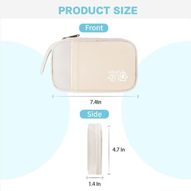 Органайзер для кабелів та аксесуарів для подорожей та роботи - Double Layer Beige