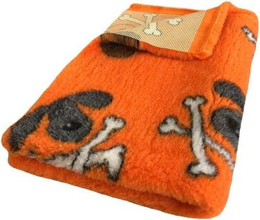 Килимок для собак Elropet Premium 30mm, неслизький, S/M/L, для маленьких та великих собак, Vet Bed, найвища якість (S 80x50 см, кістка помаранчевого кольору)