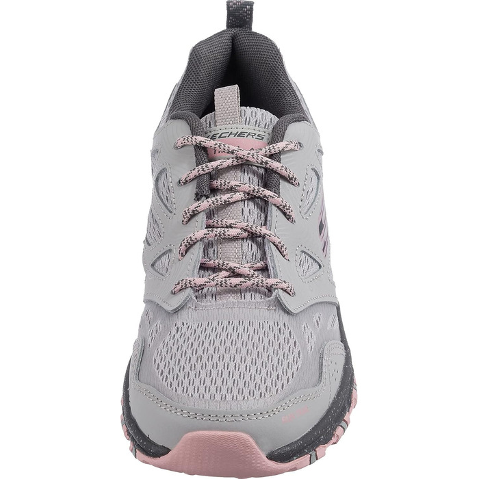 Дитячі кросівки Skechers 40 EU сірі зі шкіри та сітчастої тканини з рожевою окантовкою