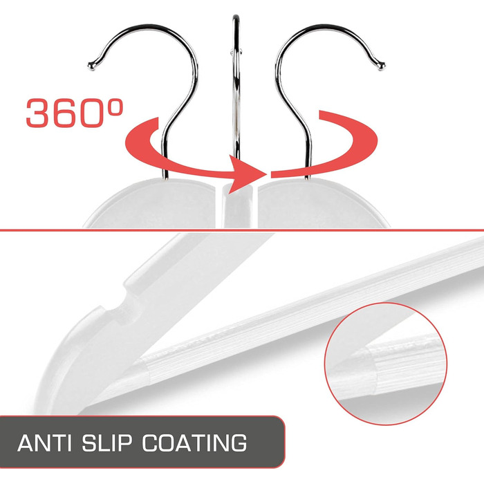 Набір з 20 дерев'яних вішалок для одягу Sjard з кільцем з кедру, захист від молі, з перекладиною для штанів, сертифікат FSC®