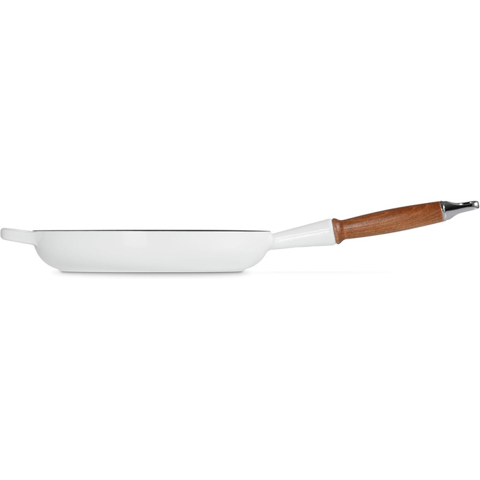 Сковорода Le Creuset Signature чавунна з дерев'яним ручками, 2.25 л (біла)